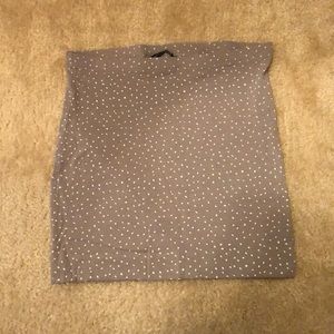 Knit mini pencil skirt